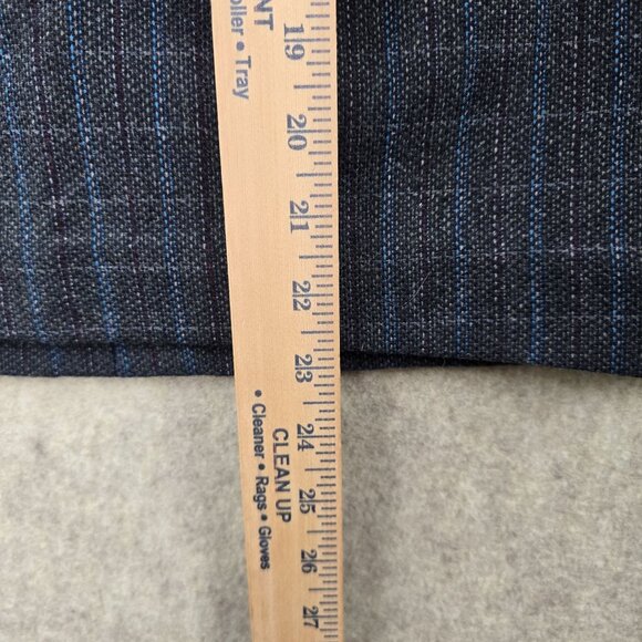 Mark Alexander Plaid Blazer Jacket & Skirt Set Gray Wool Blend Fully Lined - Picture 15 of 16